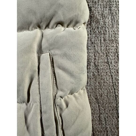 Patagonia Bivy Down Vest Mens Large Tan Blue Full Zip Puffer Sleeveless - Picture 7 of 12